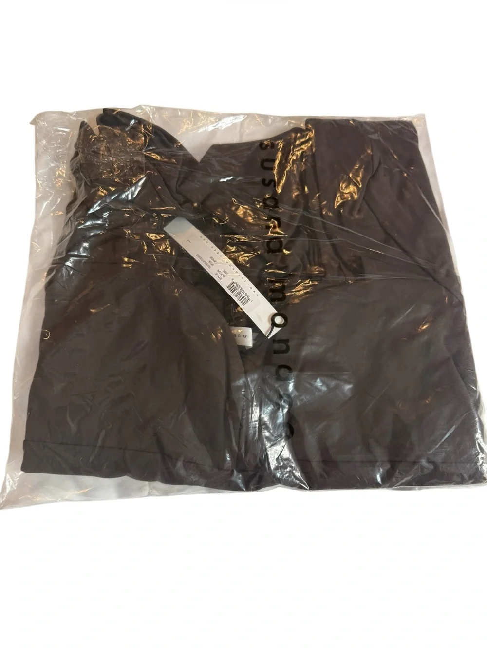 Susana Monaco Java Brown Sweetheart Neck Long Sleeve Stretch Top Large NWT Chic - Picture 4 of 8